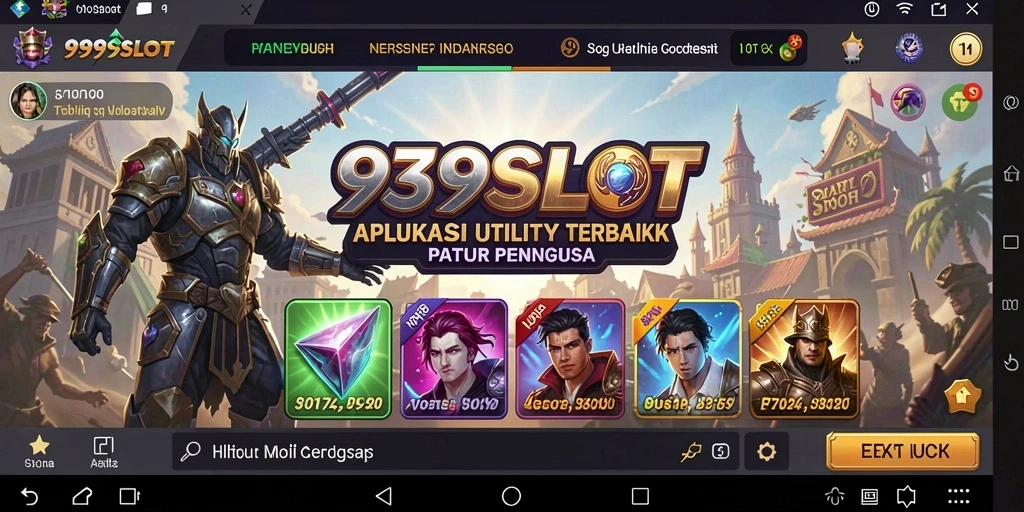 Tampilan antarmuka aplikasi 9399SLOT yang menarik dan fungsional.