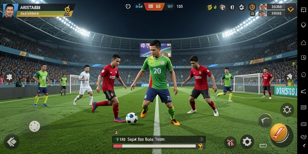 Tampilan menarik dari gameplay <strong>ARISTA88</strong> dalam pertandingan sepak bola.