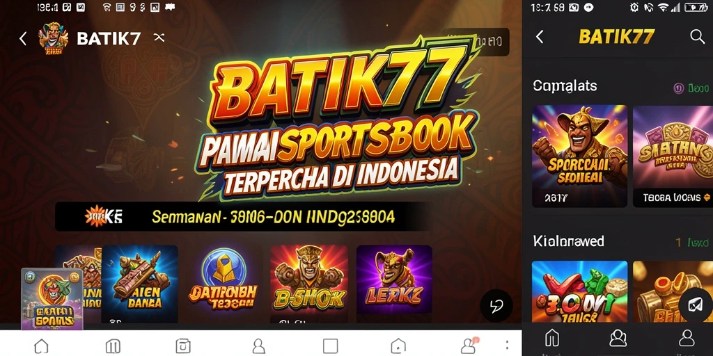 Tampilan gameplay seru BATIK77 menunjukkan keseruan taruhan olahraga.