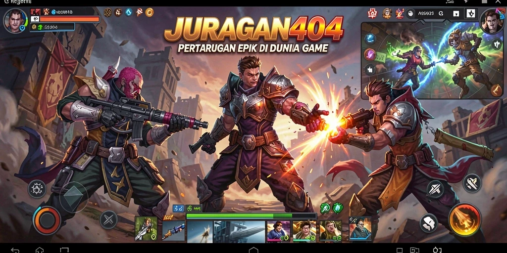 Screenshot gameplay JURAGAN404 yang menunjukkan aksi pertarungan seru.