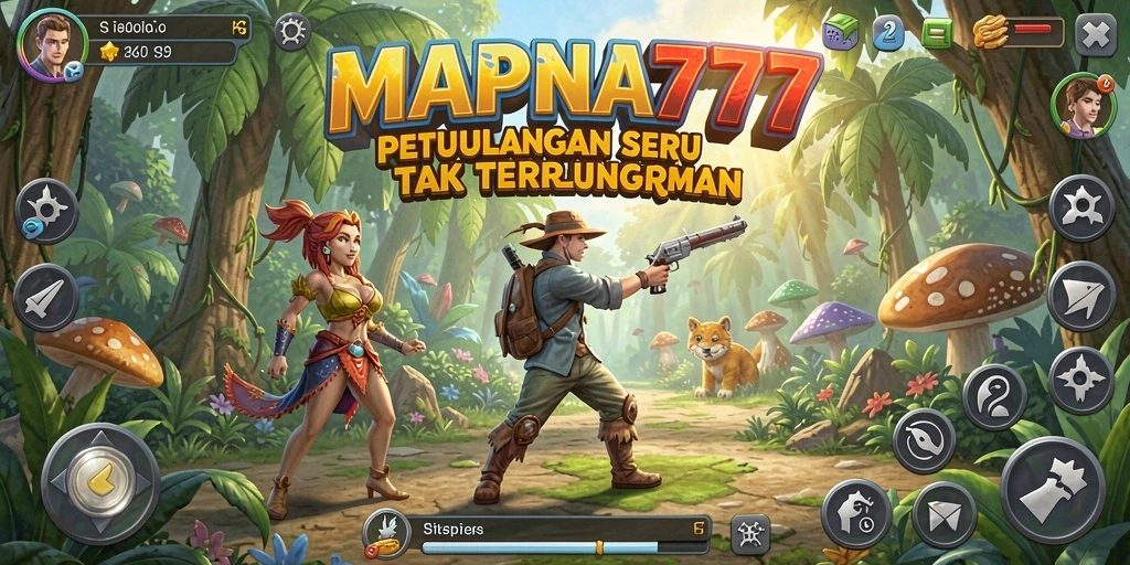 Tangkapan layar menunjukkan karakter dalam petualangan di dunia yang kaya akan detail.