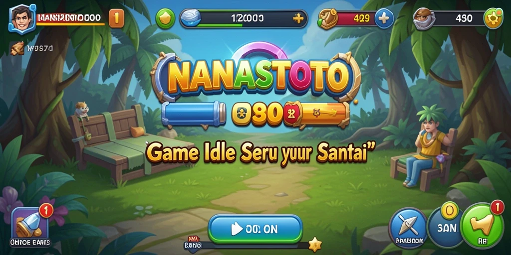 Screenshot gameplay NANASTOTO yang menunjukkan karakter lucu dalam aksi.