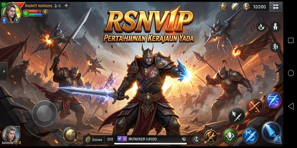 Gameplay seru di RSNVIP dengan menara yang mengguncang musuh.