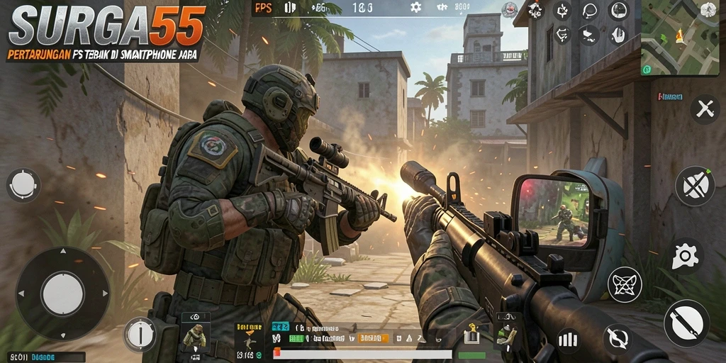 Tangkapan layar gameplay SURGA55 menampilkan pertempuran yang mendebarkan.